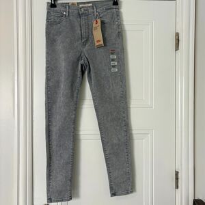 Levi's Mile High Super Skinny Women's Grey Jeans Size 8 Medium W29 L30